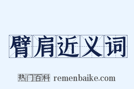 臂肩近义词是什么意思的图片